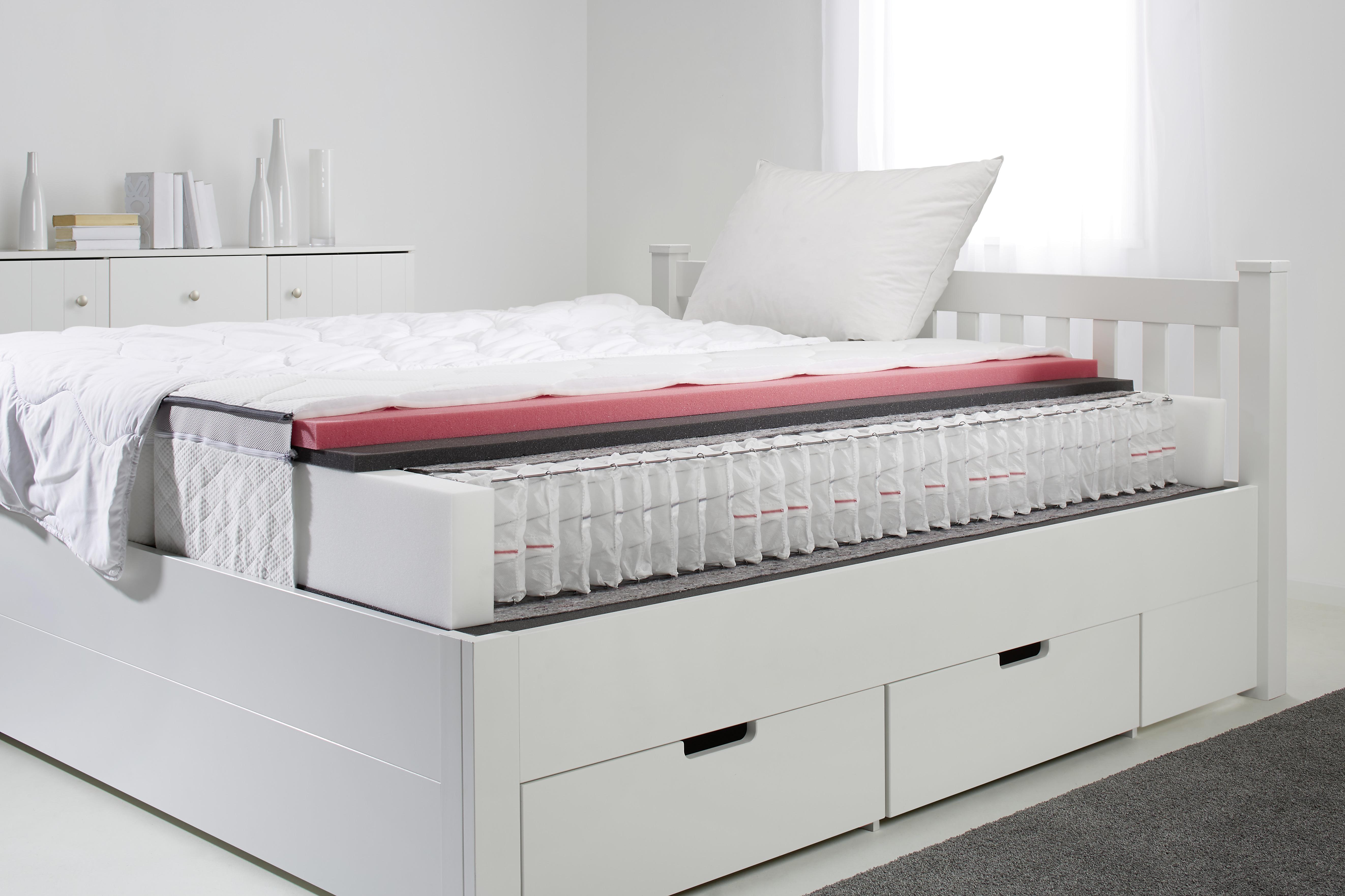 Vzmetnica Boxspring Prestige Gold, 90x200 Cm - bela, tekstil (90/200cm) - Premium Living