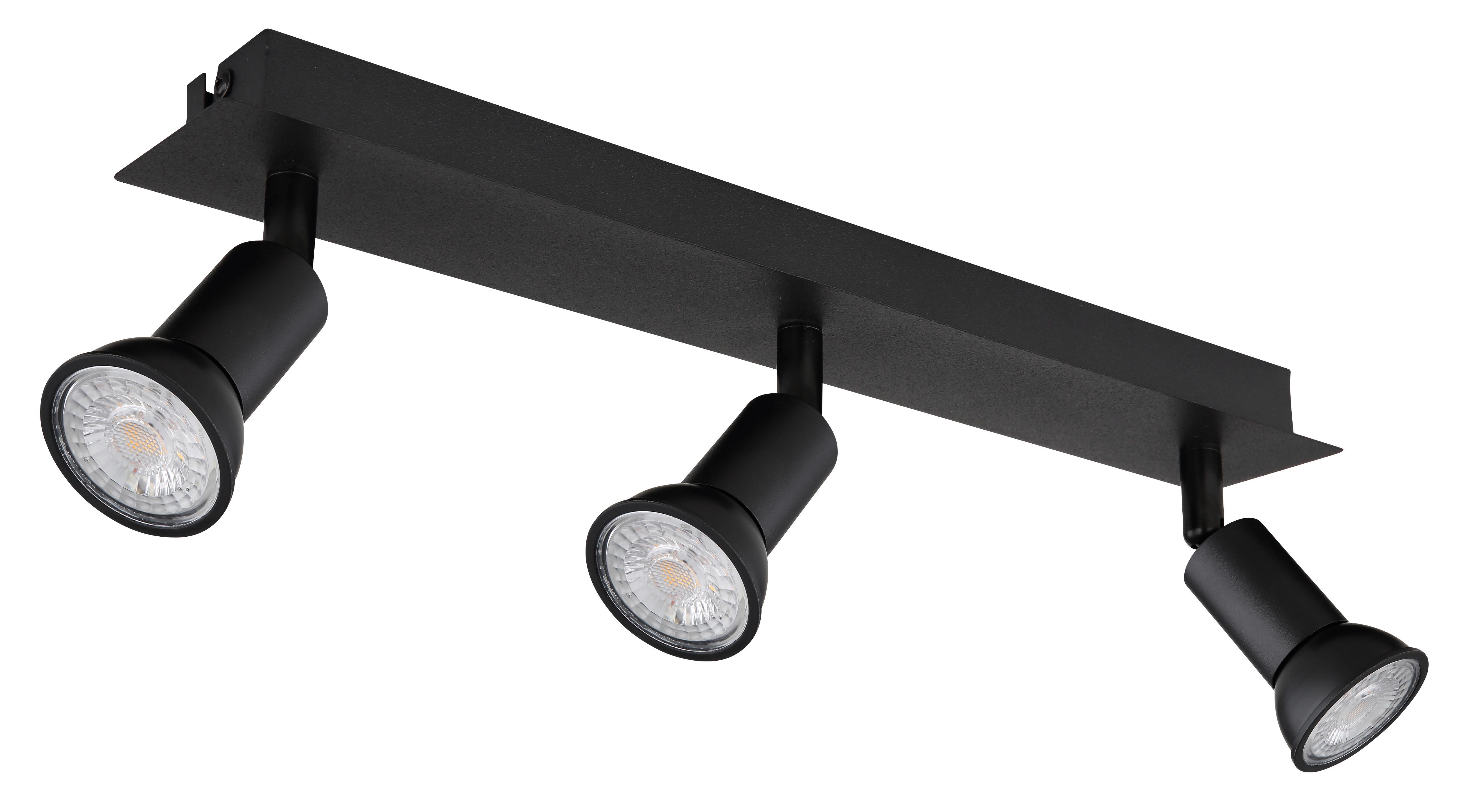 Strahler Drew in Schwarz max. 35 Watt - Schwarz, Design, Metall (40/6/9cm) - Globo