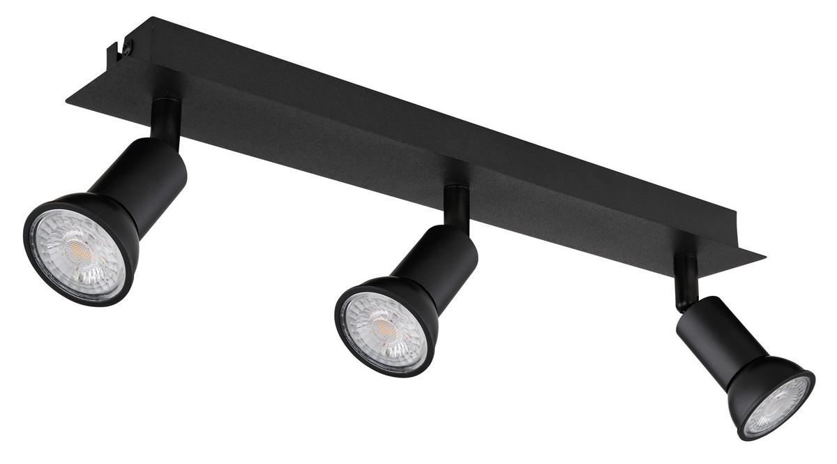 Strahler Drew in Schwarz max. 35 Watt - Schwarz, Design, Metall (40/6/9cm) - Globo