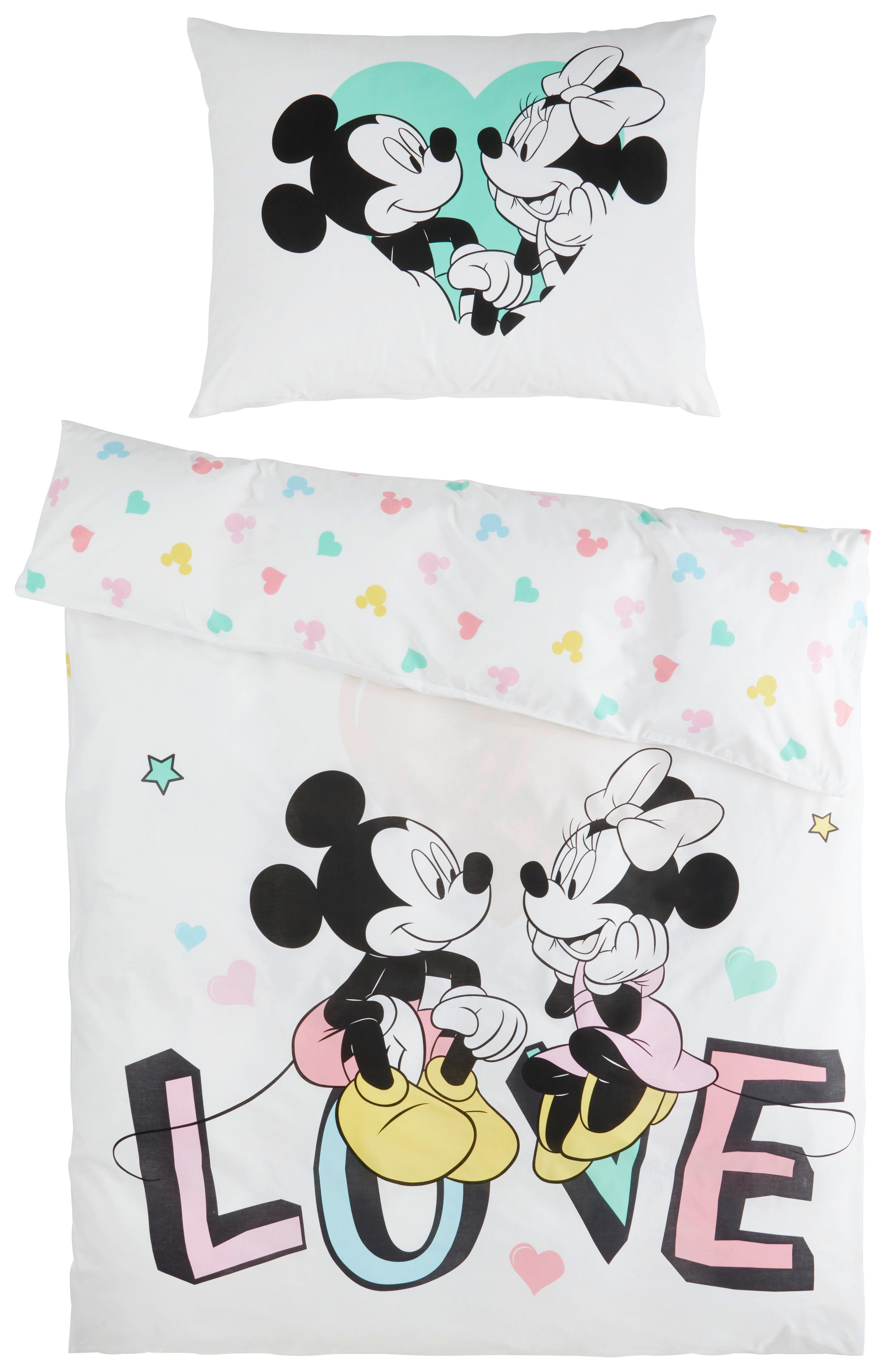 Posteljina S Dva Lica Minnie & Micky - bijela, Konventionell, tekstil (140/200cm) - Disney