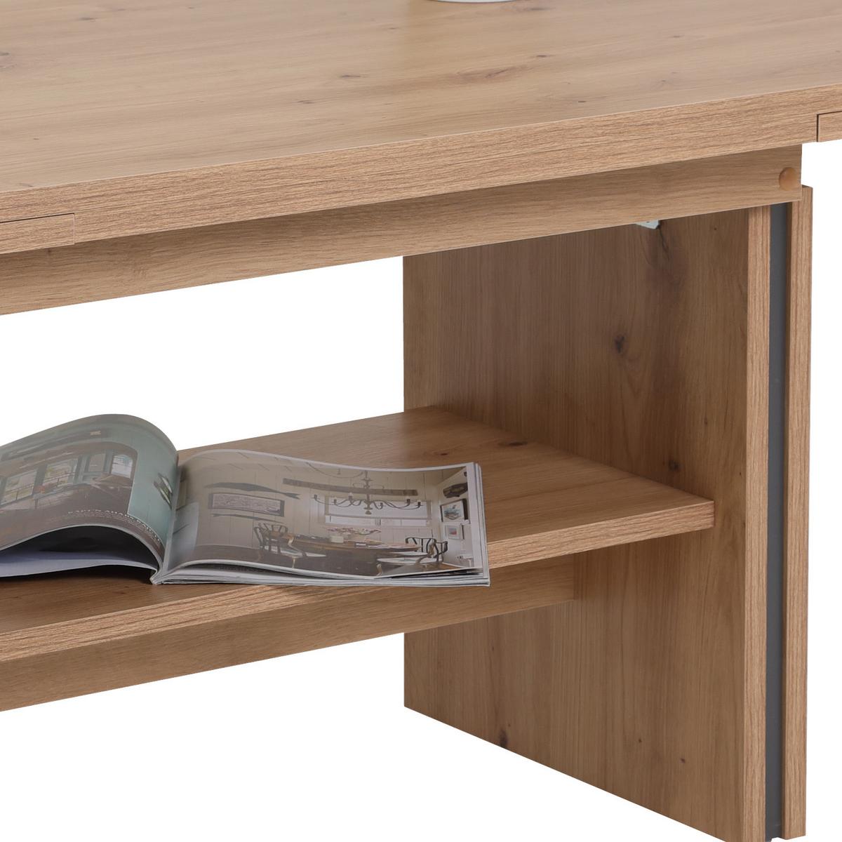 Couchtisch Hilmar ca. 165x67 cm Eichefarbe - Eichefarben, MODERN, Holzwerkstoff (110-165/67/56-66cm) - MID.YOU