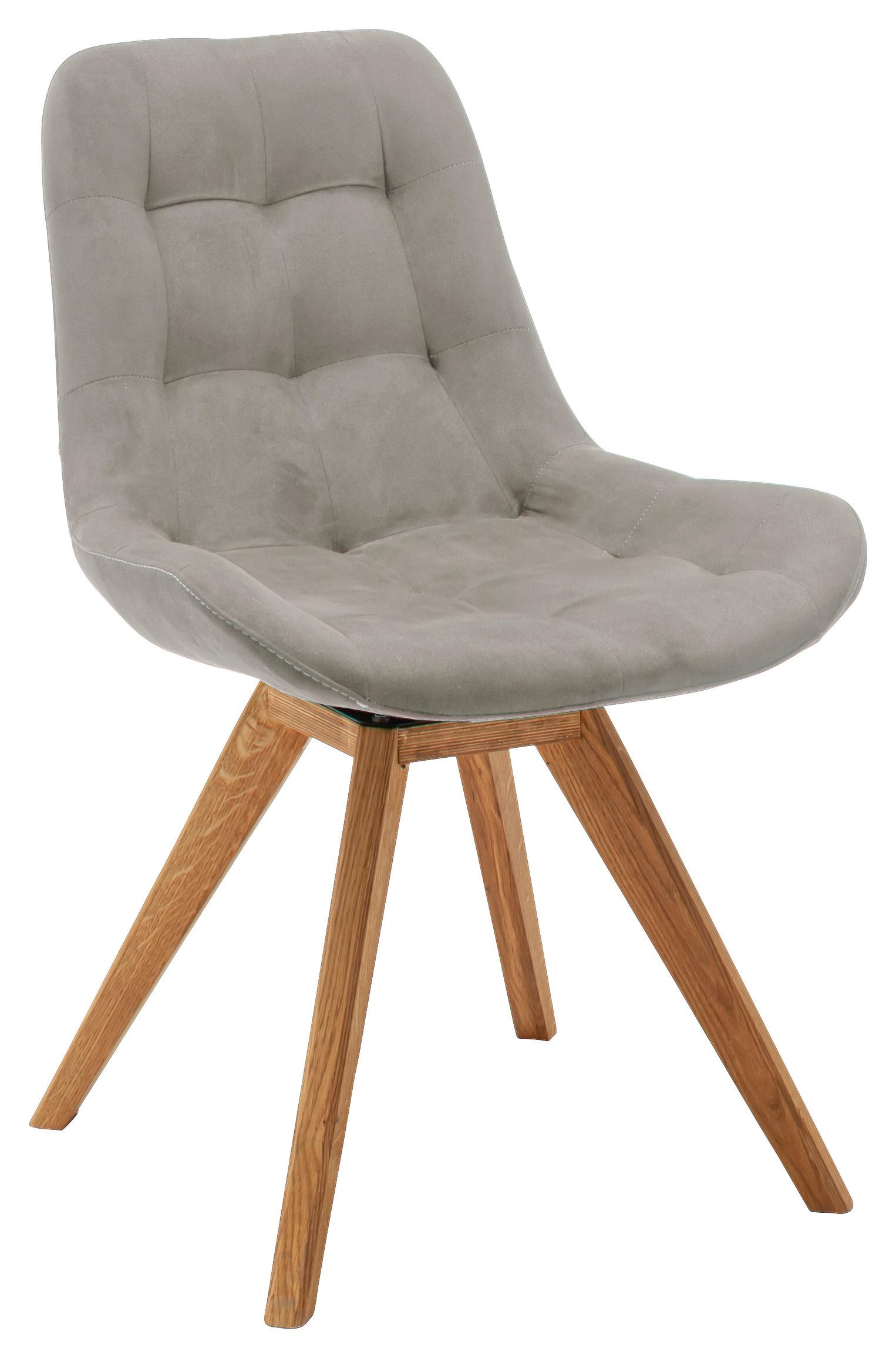 KRZESŁO BELFAST - jasnoszary, Konventionell, tkanina/drewno (56/84/63cm) - Carryhome