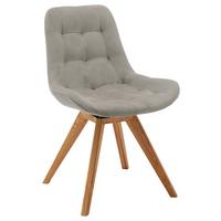 KRZESŁO BELFAST - jasnoszary, Konventionell, tkanina/drewno (56/84/63cm) - Carryhome