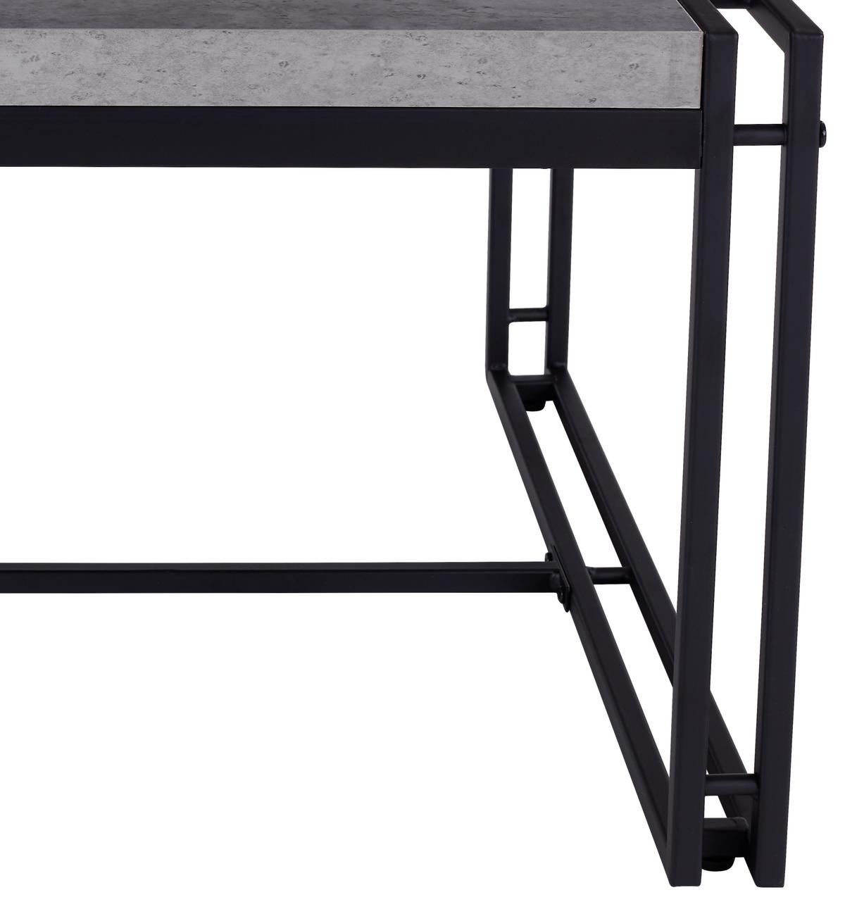 Klubska Miza Bistro, Siva, Črna - siva/črna, Moderno, kovina/umetna masa (72/45/72cm)
