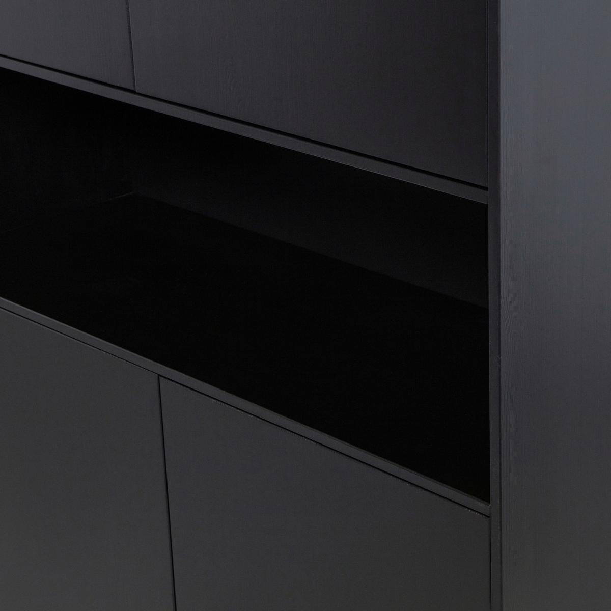 Buffet Finca Schwarz - Schwarz, Design, Holz (110/210/40cm) - Livetastic