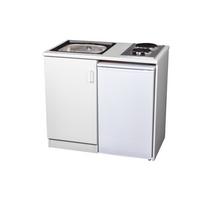 Minikonyha Evido Weekend - fehér, Konventionell, műanyag/faalapú anyag (100/95/60cm)
