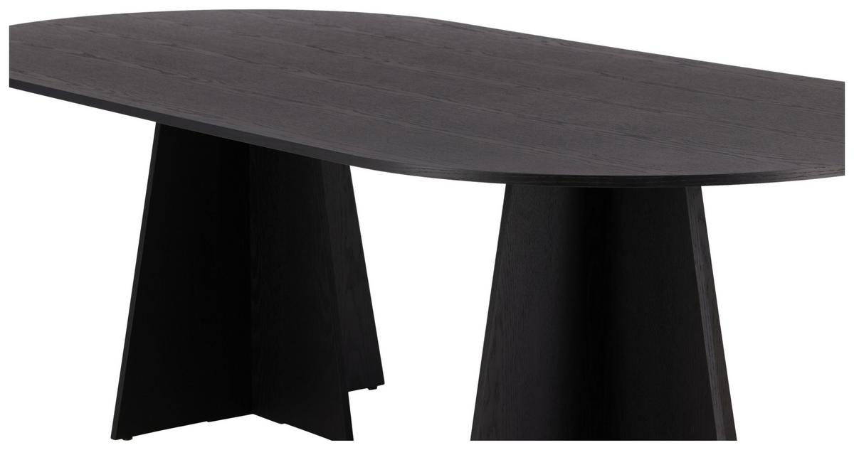 ESSTISCH BOOTCUT - Schwarz, Design, Holz (230/115/75cm) - Livetastic