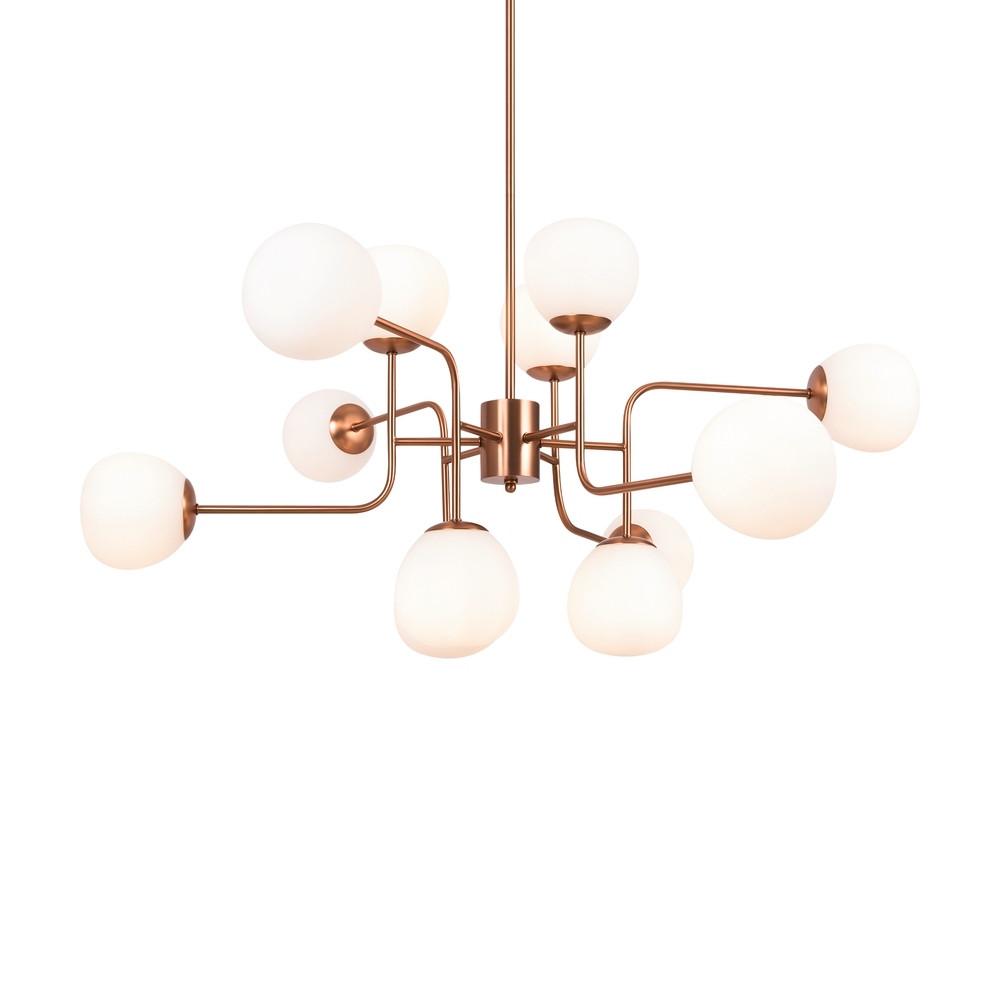 KRONLEUCHTER ERICH - Weiss/Goldfarben, Modern, Glas/Metall (50/110/42,7cm) - MAYTONI