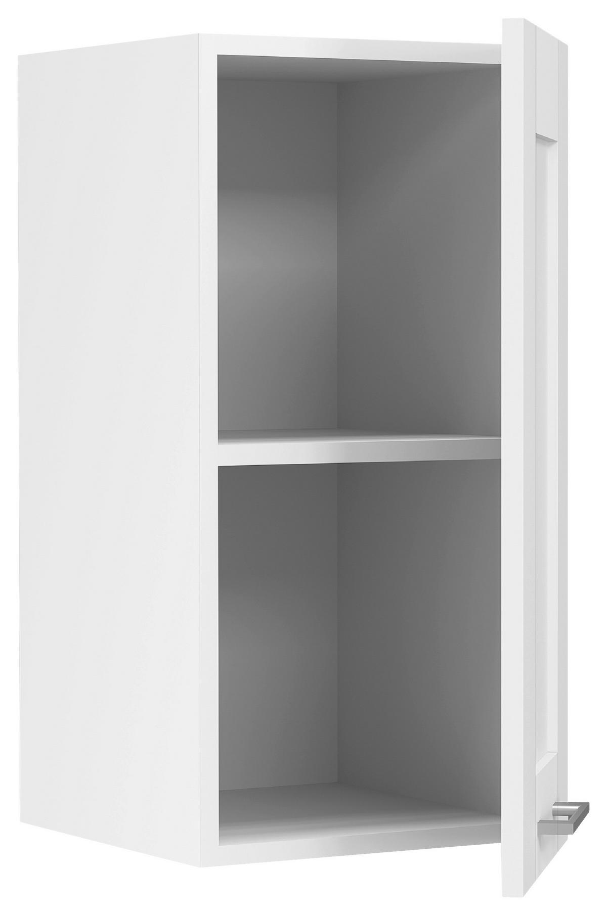 SZAFKA KUCHENNA GÓRNA COLURA - kolor srebrny/biały, Trend, materiał drewnopochodny/tworzywo sztuczne (30/60/31cm) - MID.YOU