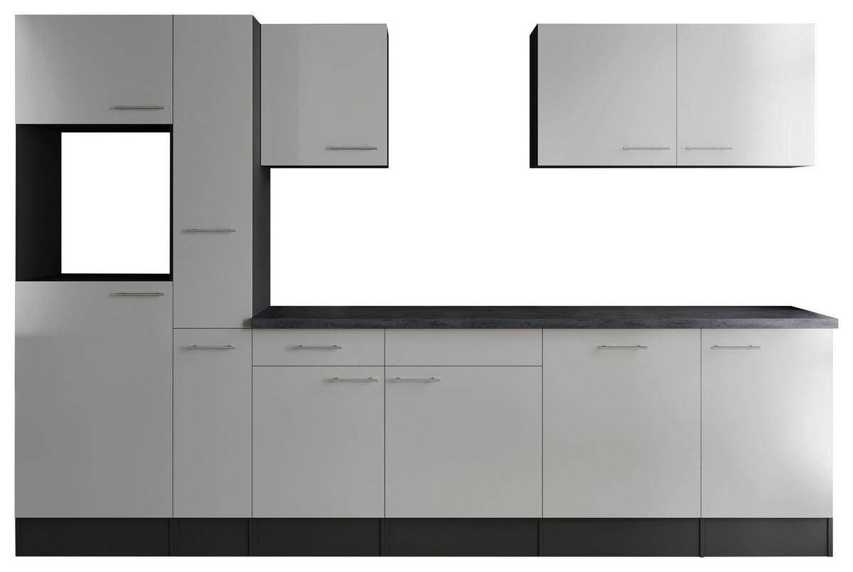 Kuhinjski Blok Brez Aparatov Oliver, 310cm - srebrne barve/siva, Design, kovina/leseni material (310cm) - Respekta