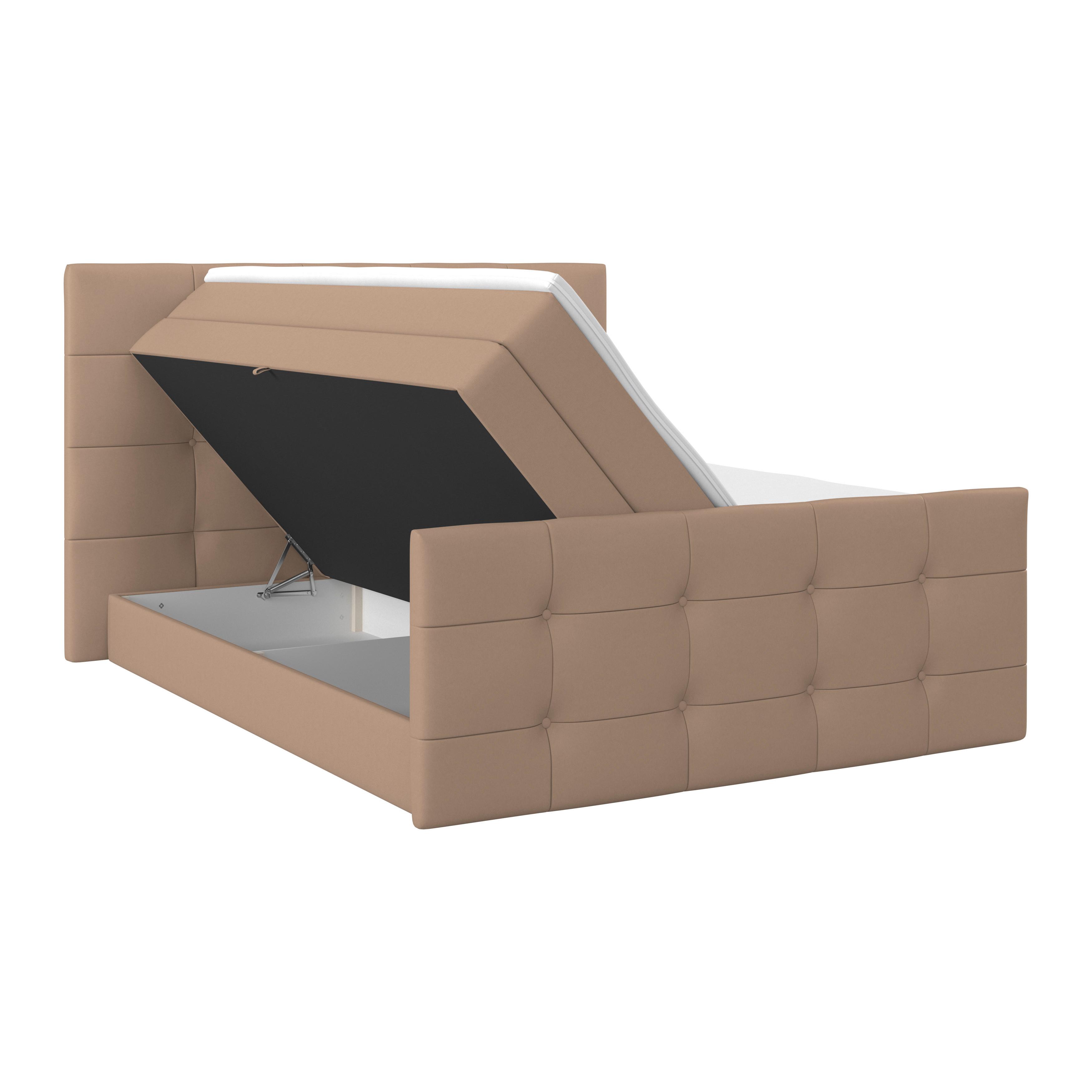 PAT BOXPSRING JOSIE C - bej, Modern, plastic/lemn (180/200cm)