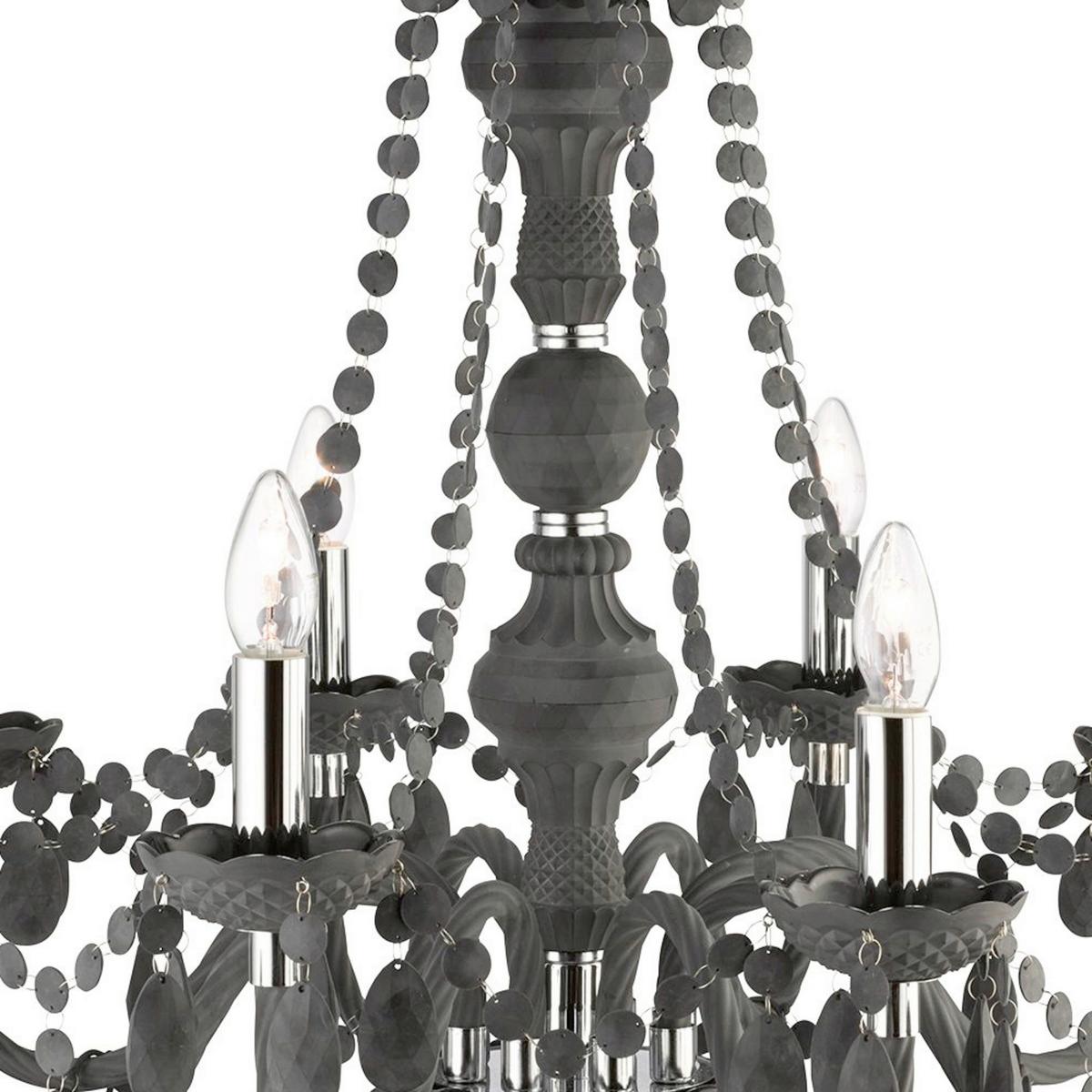 Csillár Marie Therese 8888-8gy - krómszínű/szürke, Trend, műanyag/fém (74/150cm)