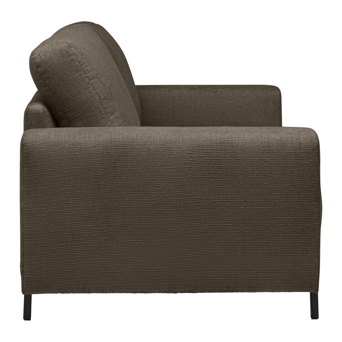 2-Sitzer-Sofa Piega Braun - Schwarz/Braun, MODERN, Textil/Metall (189/66-87/96cm) - Mömax
