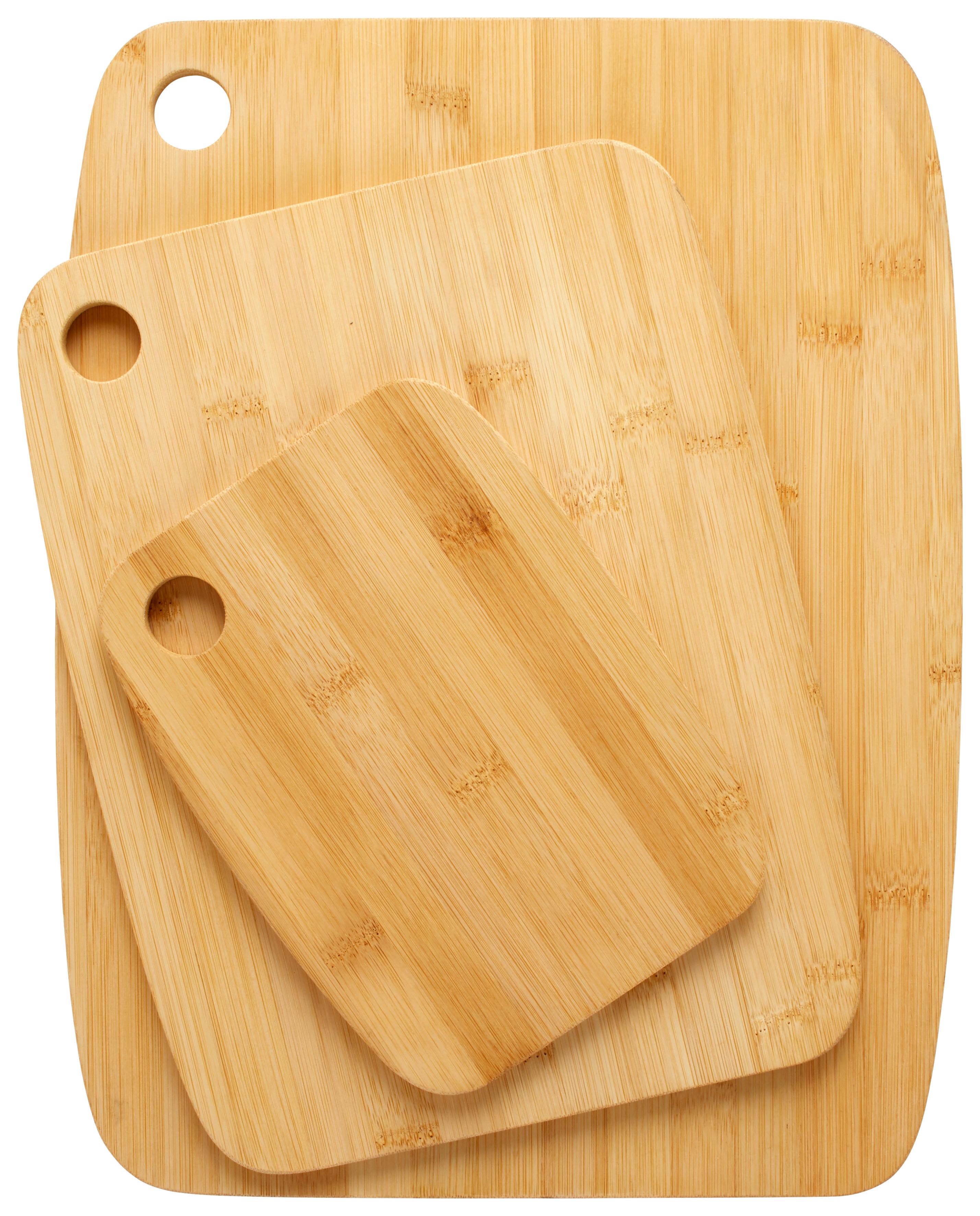 Schneidebrett Jens aus Bambus, 3-teilig - Naturfarben, KONVENTIONELL, Holz - Zandiara