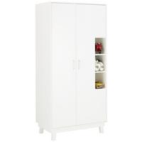 Kleiderschrank in Weiß - Weiß, MODERN, Holz (93/195/55cm) - Premium Living