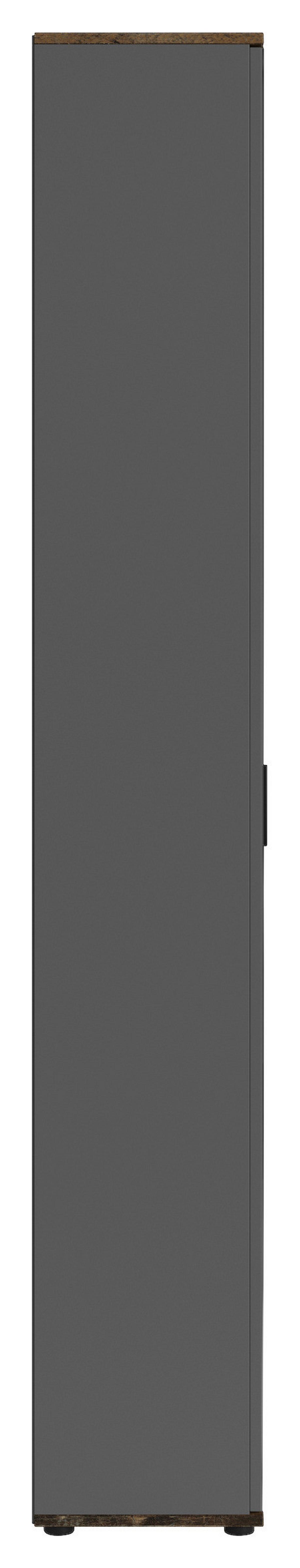Garderobenschrank Jakob Alteiche/Anthrazit - Alteiche/Anthrazit, MODERN, Holzwerkstoff/Kunststoff (49/196/30cm) - MID.YOU