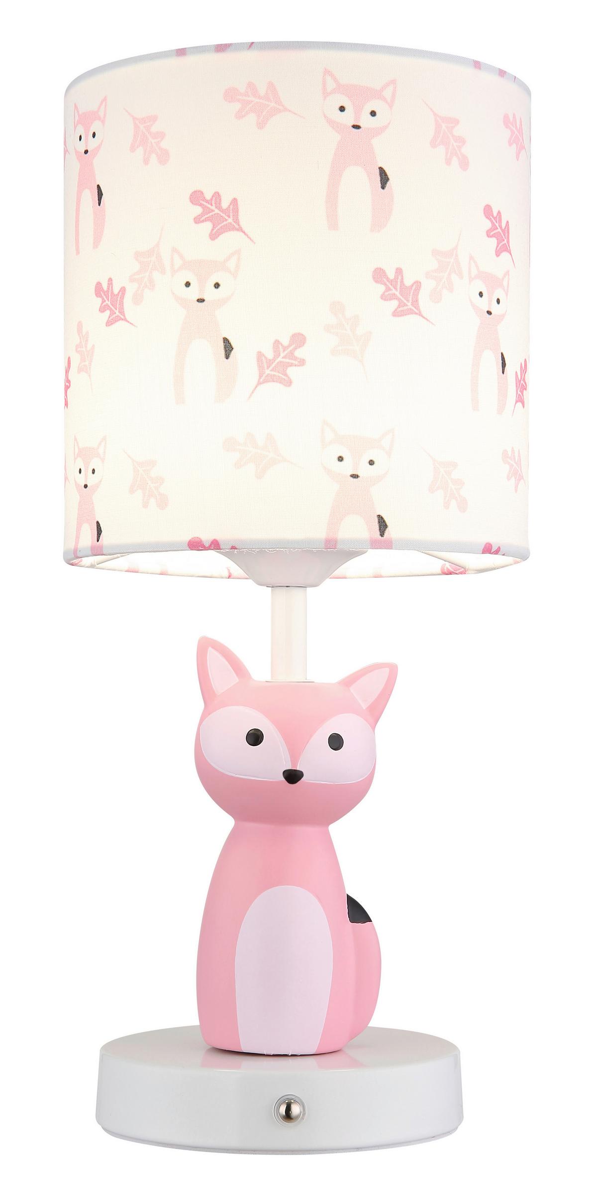 LED-TISCHLEUCHTE 21737P FOXY - Weiss/Pink, Trend, Keramik/Kunststoff (15/33,5cm) - Globo