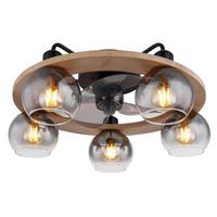 Stropni Ventilator 03639 - siva/črna, Design, kovina/umetna masa (55/21,5cm) - Globo