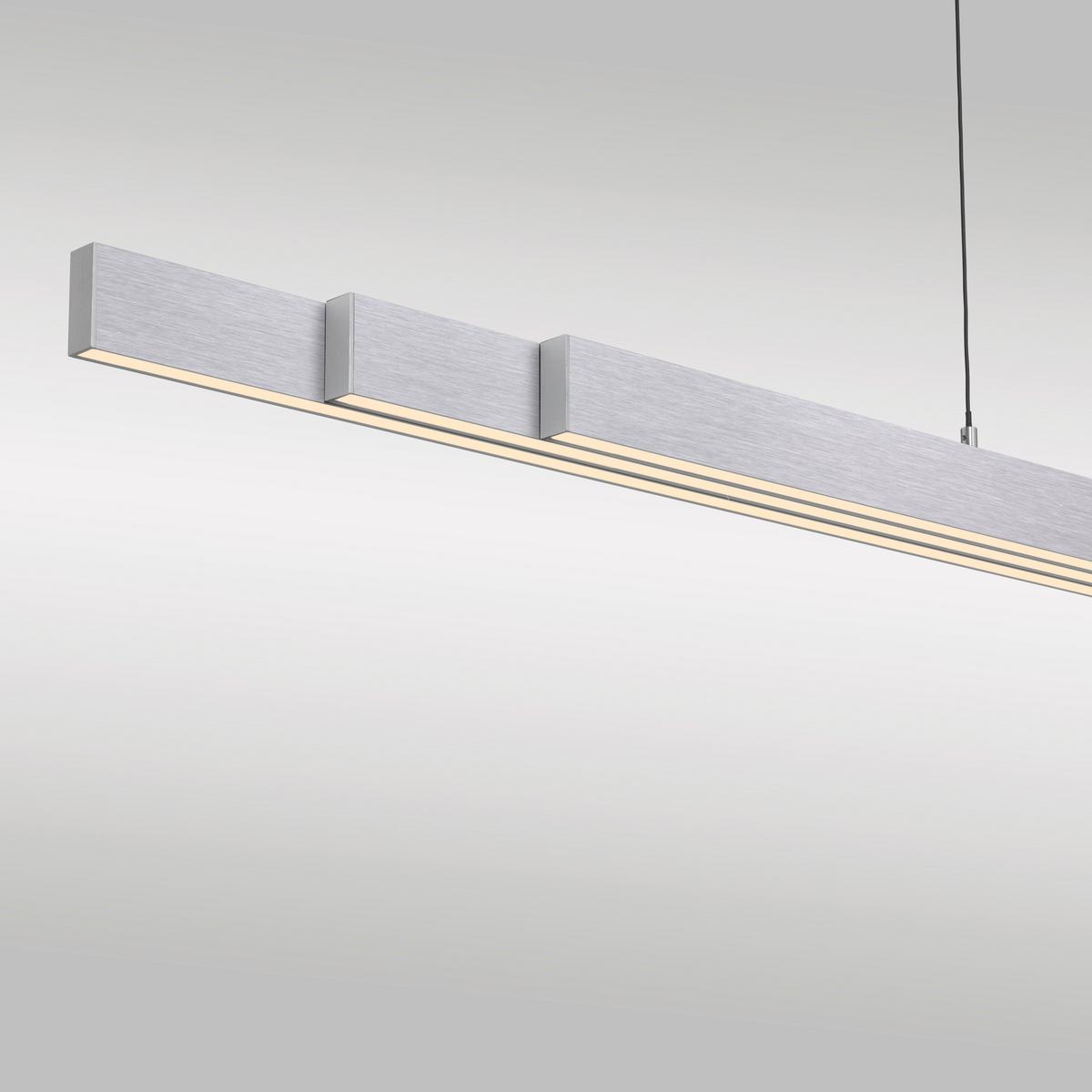 LAMPA WISZĄCA LED 2598-95 ADRIANA - kolor aluminiowy, Design, tworzywo sztuczne/metal (179/55/150cm) - Paul Neuhaus