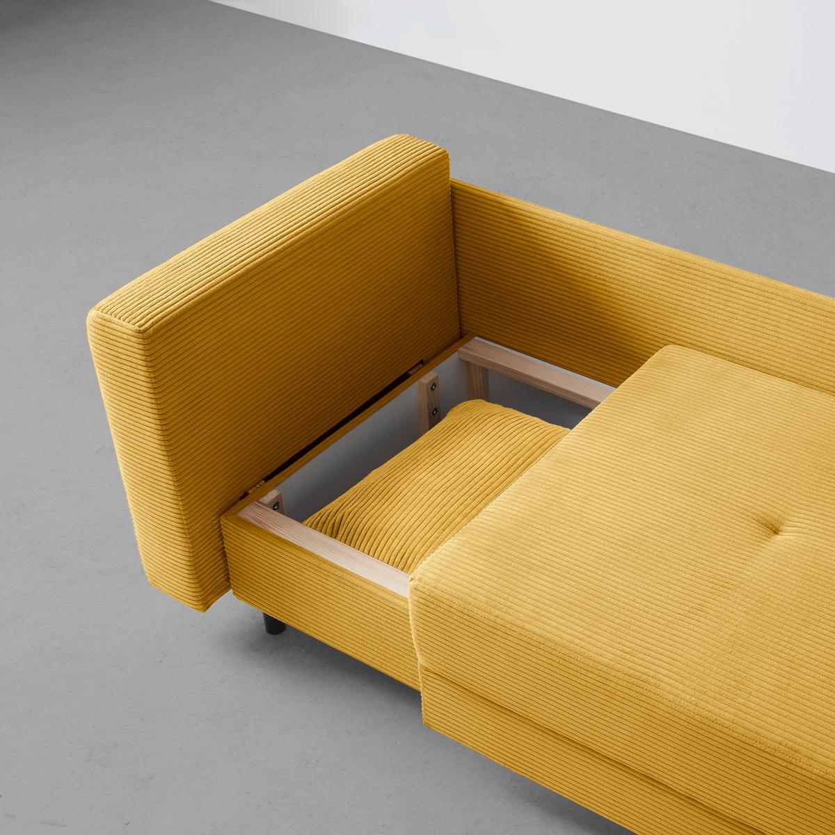 Liege Nova Senfgelb - Senfgelb/Schwarz, MODERN, Holz/Textil (85/62/145cm) - Based