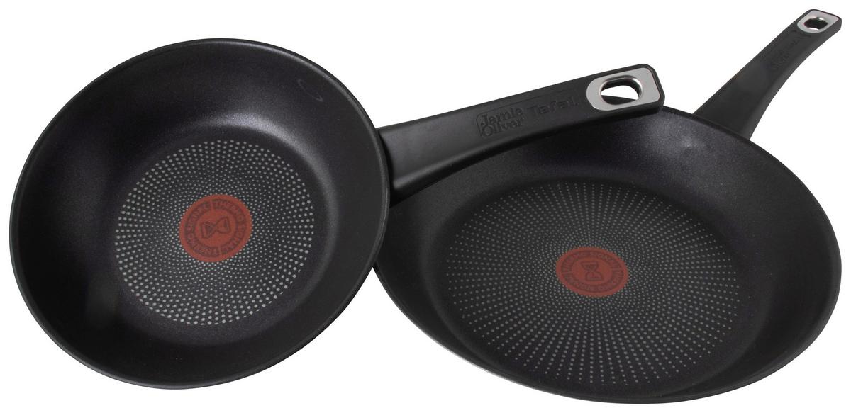 Pfannenset Tefal Jamie Oliver Schwarz 2-teilig - Schwarz, KONVENTIONELL, Metall (45,8/27,8/12,3cm) - Tefal