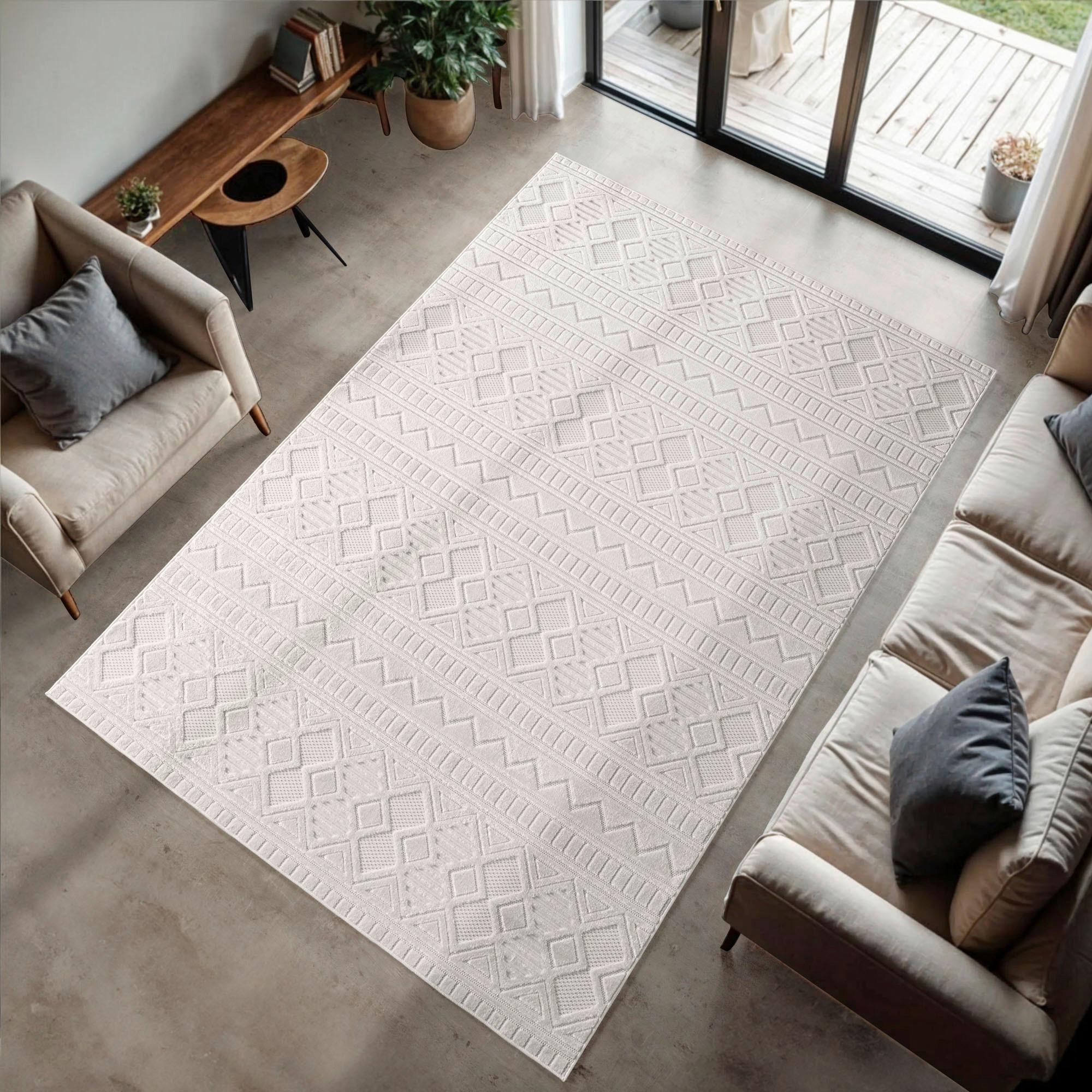 Flachwebeteppich Doha Creme ca. 240x340cm - Creme, Basics, Textil (240/340cm)