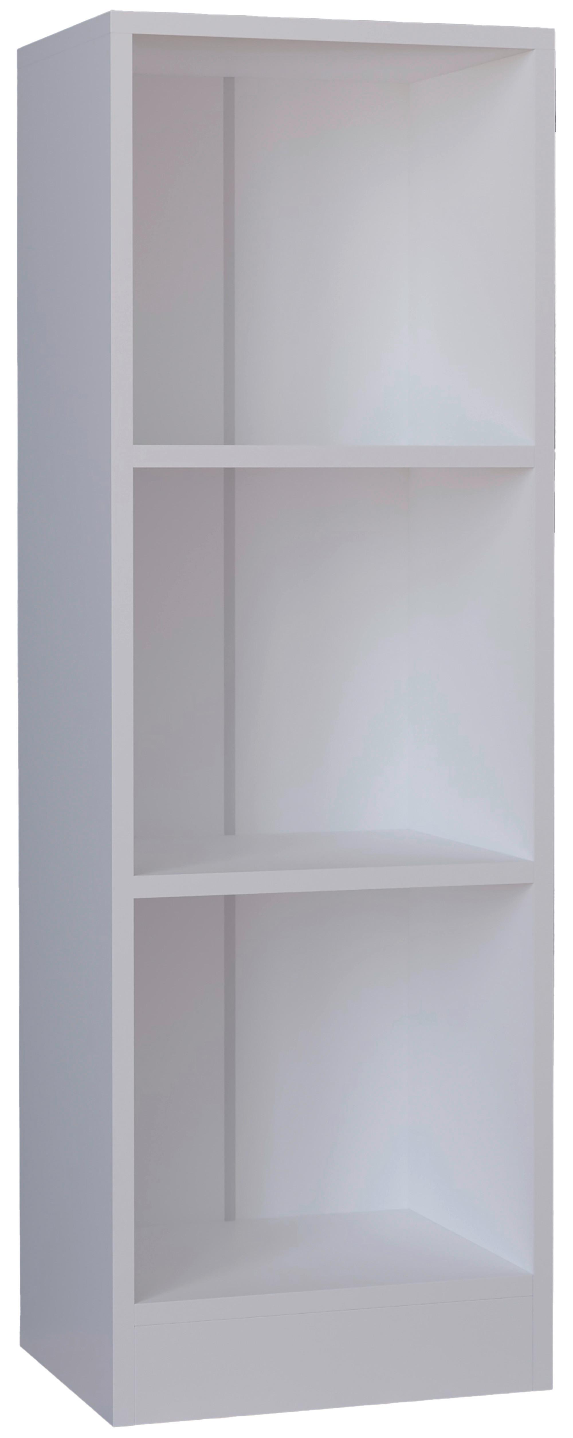Regal Dilos, Bela - bela, Moderno, leseni material (38/114/30cm) - MID.YOU