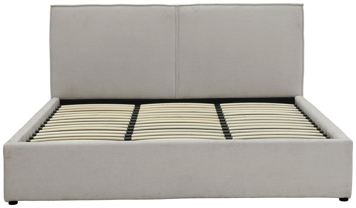 Oblazinjena Postelja Lino, Siva, 180x200cm - siva/črna, Design, kovina/umetna masa (195/105/222cm) - Livetastic