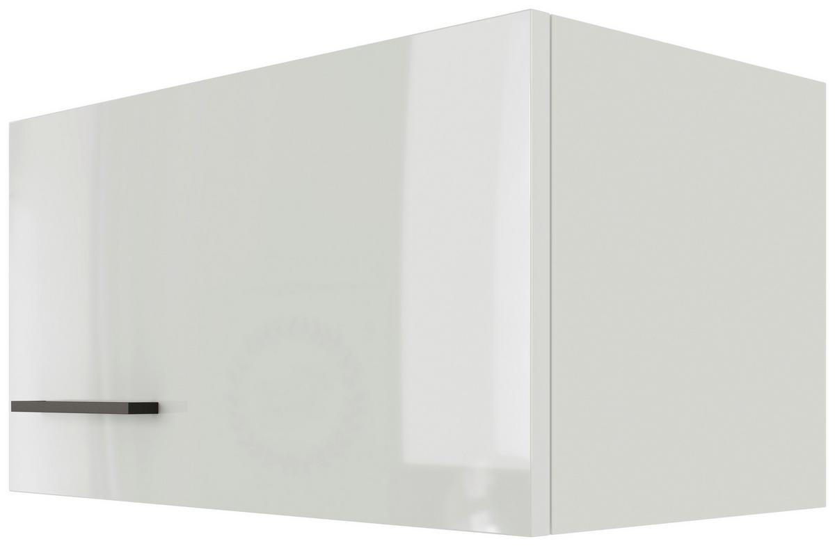 Küchenoberschrank in Lichtgrau Glänzend - Schwarz/Grau, MODERN, Holzwerkstoff/Metall (60/32/32cm) - FlexWell