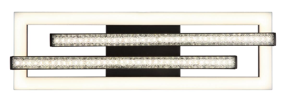 Led Stropna Svjetiljka Opal , Crna Boja - prozirno/crna, Design, plastika (40/37,5/6,3cm) - Globo