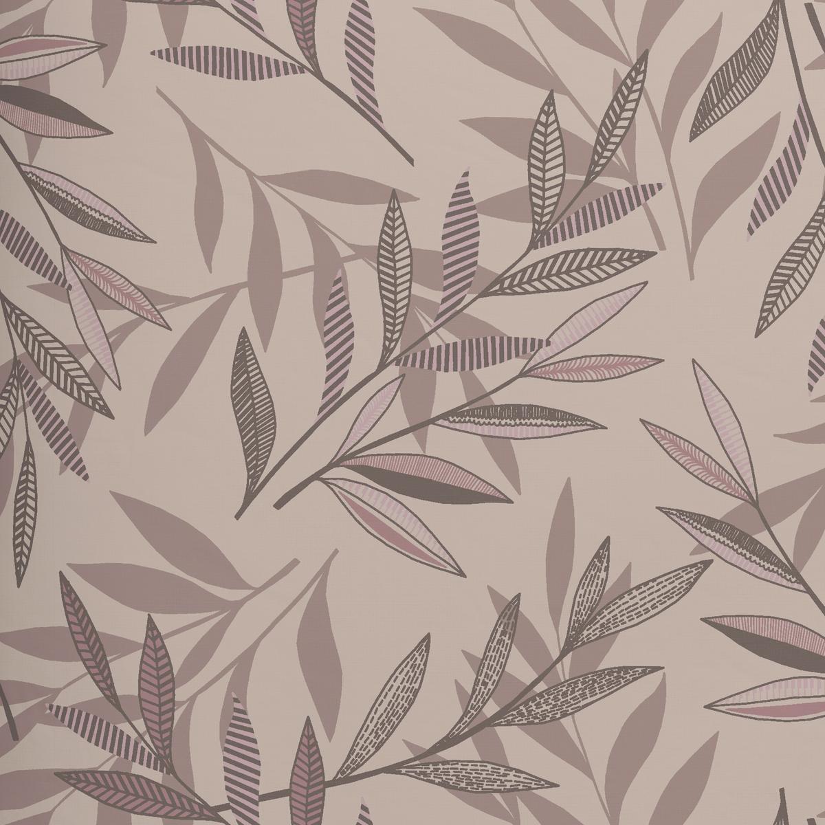 Bettwäsche Stitched Leaves Beige/Mauve ca. 140x200cm - Beige/Mauve, Textil (140/200cm) - Modern Living