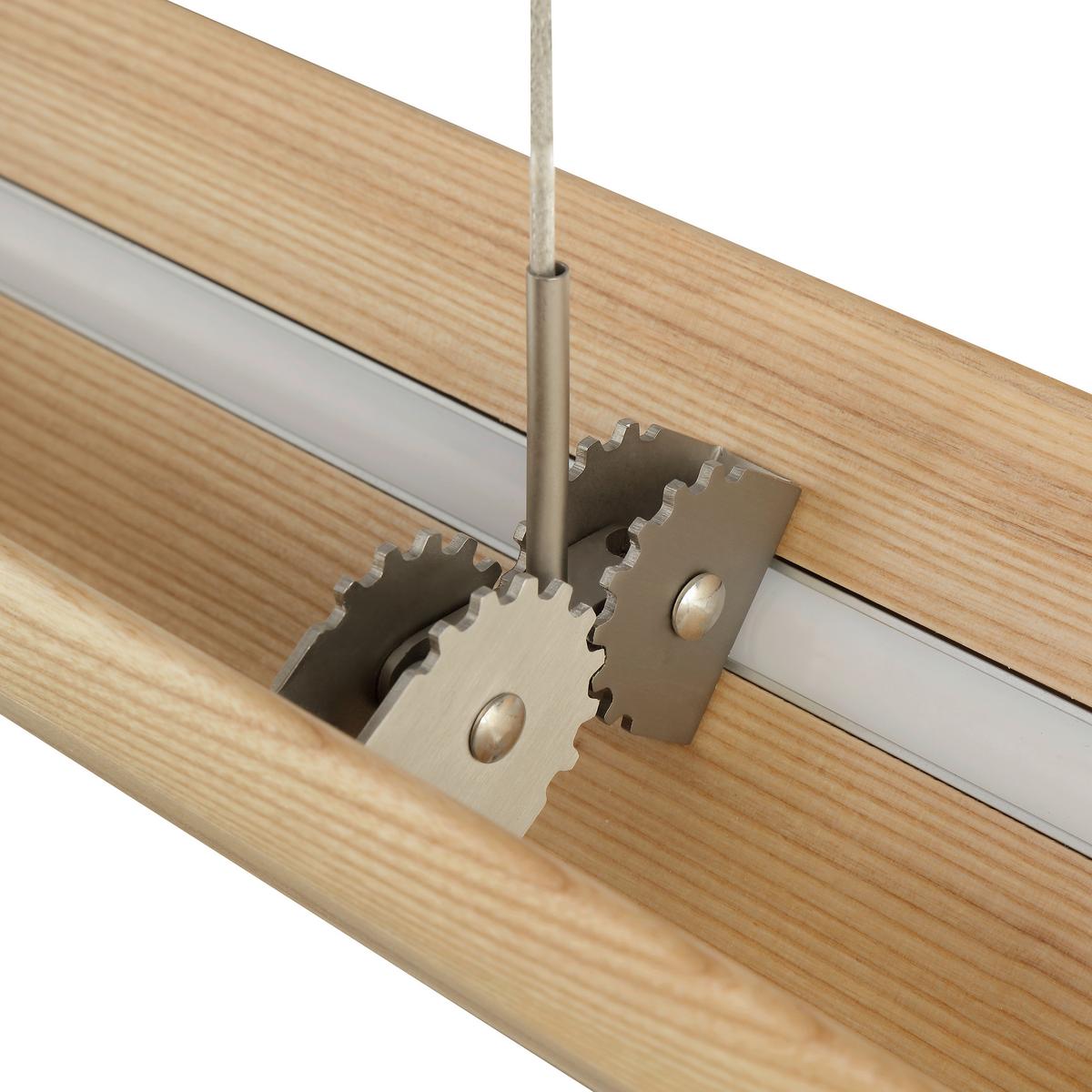 LAMPA WISZĄCA LED G51365/45 MONTERRA - kolor jesionowy, Natur, drewno (100/9,5/150cm) - Brilliant