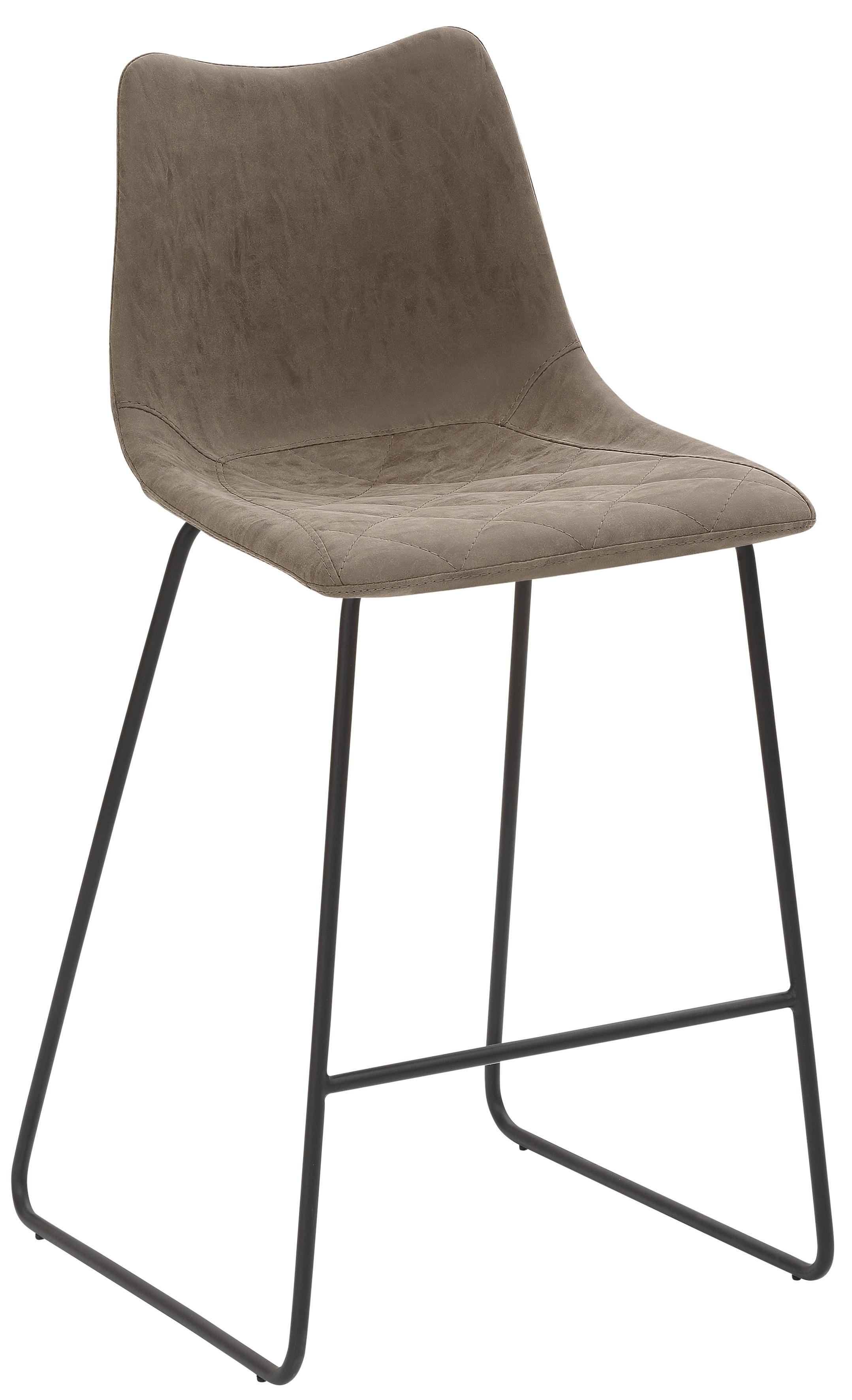 Barhocker My Solo ca. 49x100 cm Schlammfarben - Schlammfarben/Schwarz, KONVENTIONELL, Textil/Metall (49/99/51cm) - Livetastic