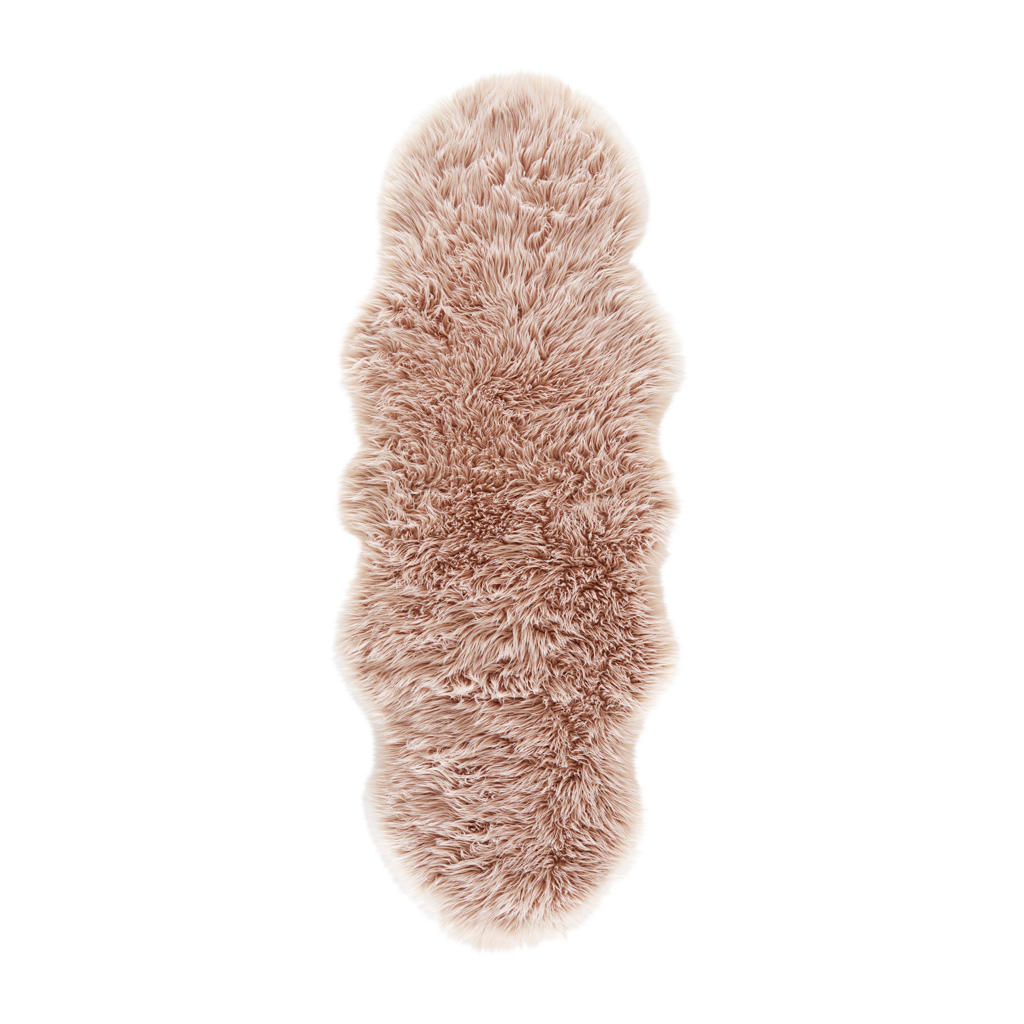 Schaffell Dacio in Rosa - Rosa, MODERN, Textil (160/60cm) - Bessagi Home