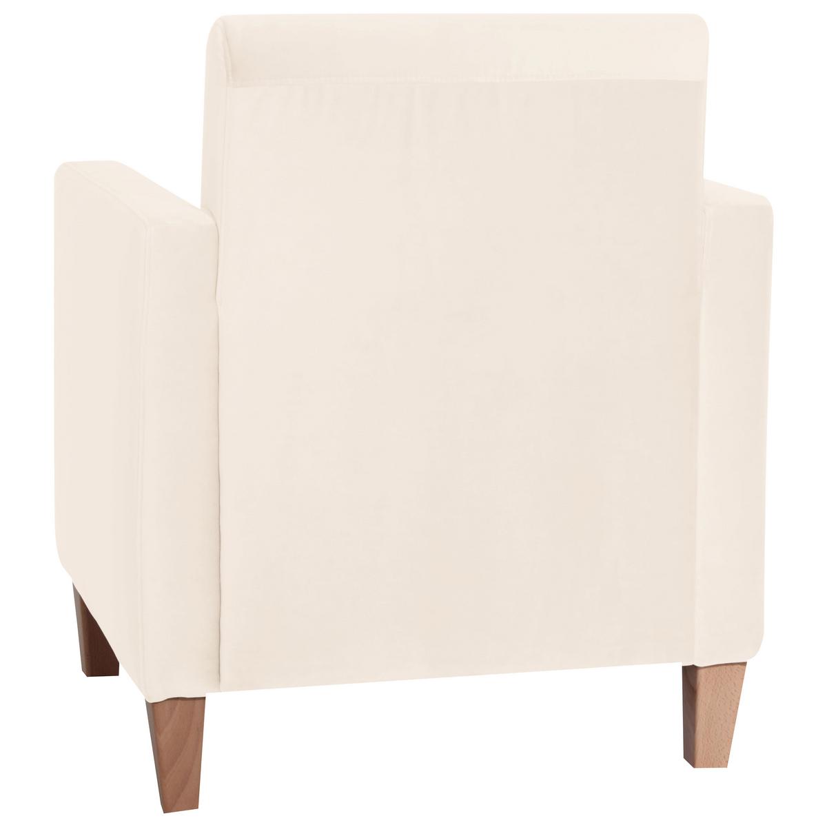SESSEL MILLA - Creme/Naturfarben, Design, Holz/Textil (71/81/70cm) - Max Winzer