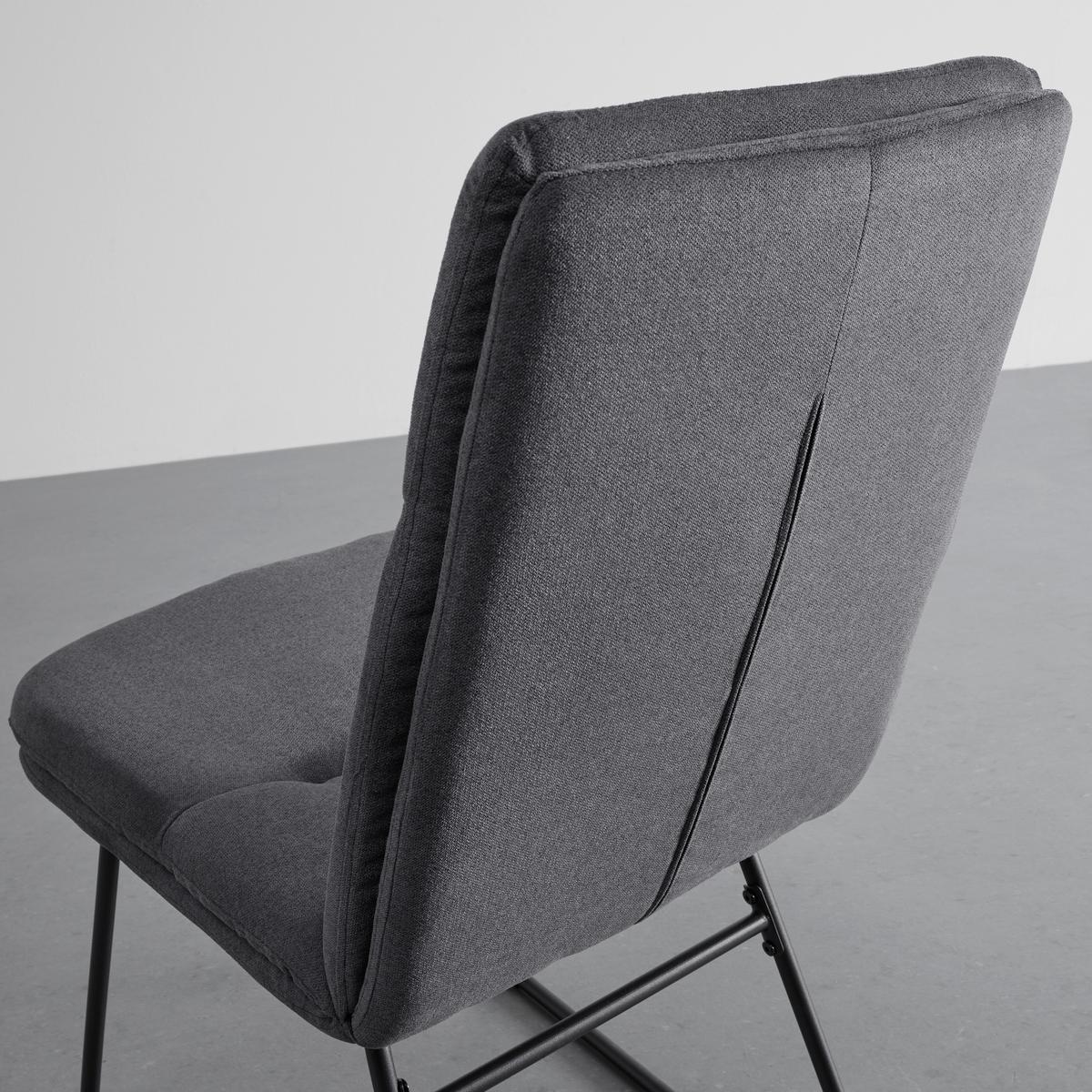 ZESTAW KRZESEŁ LEO - ciemnoszary/czarny, Modern, metal/tkanina (49/99/68cm) - Bessagi Home