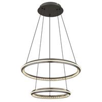 Led Viseća Svjetiljka Alaina - siva/prozirno, Design, metal/plastika (60/150cm) - Globo