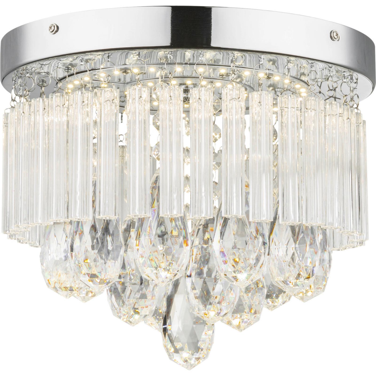 LED-DECKENLEUCHTE 68598A MANILO - Chromfarben, Konventionell, Kunststoff/Metall (28/22cm) - Globo