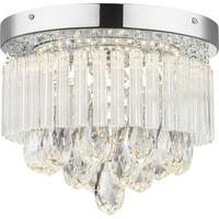 LED-DECKENLEUCHTE 68598A MANILO - Chromfarben, Konventionell, Kunststoff/Metall (28/22cm) - Globo