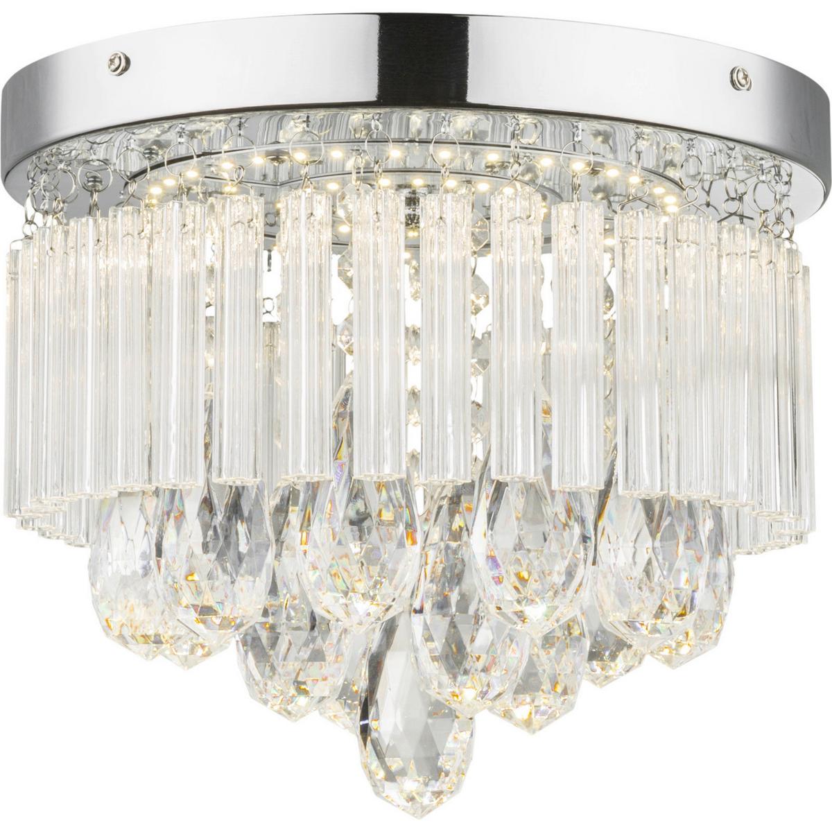 LED-DECKENLEUCHTE 68598A MANILO - Chromfarben, Konventionell, Kunststoff/Metall (28/22cm) - Globo