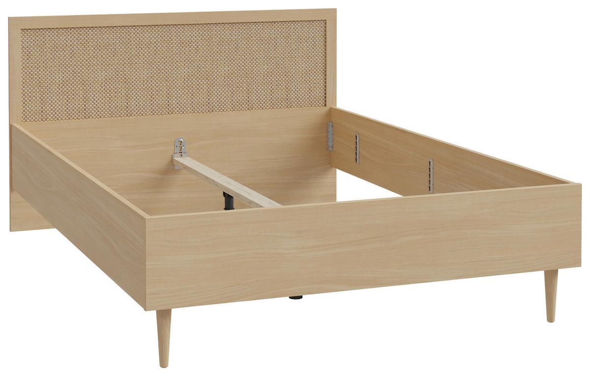 Krevet Calasetta - boje hrasta, Natur, drvni materijal/drvo (140/200cm) - Zandiara