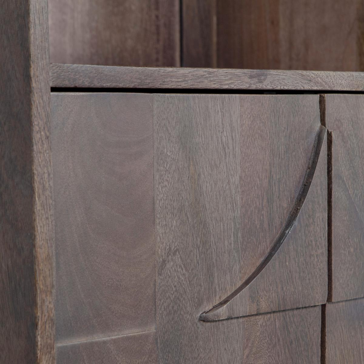 Vitrine Draw Walnussfarben - Walnussfarben, Design, Holz (60/200/40cm) - Livetastic
