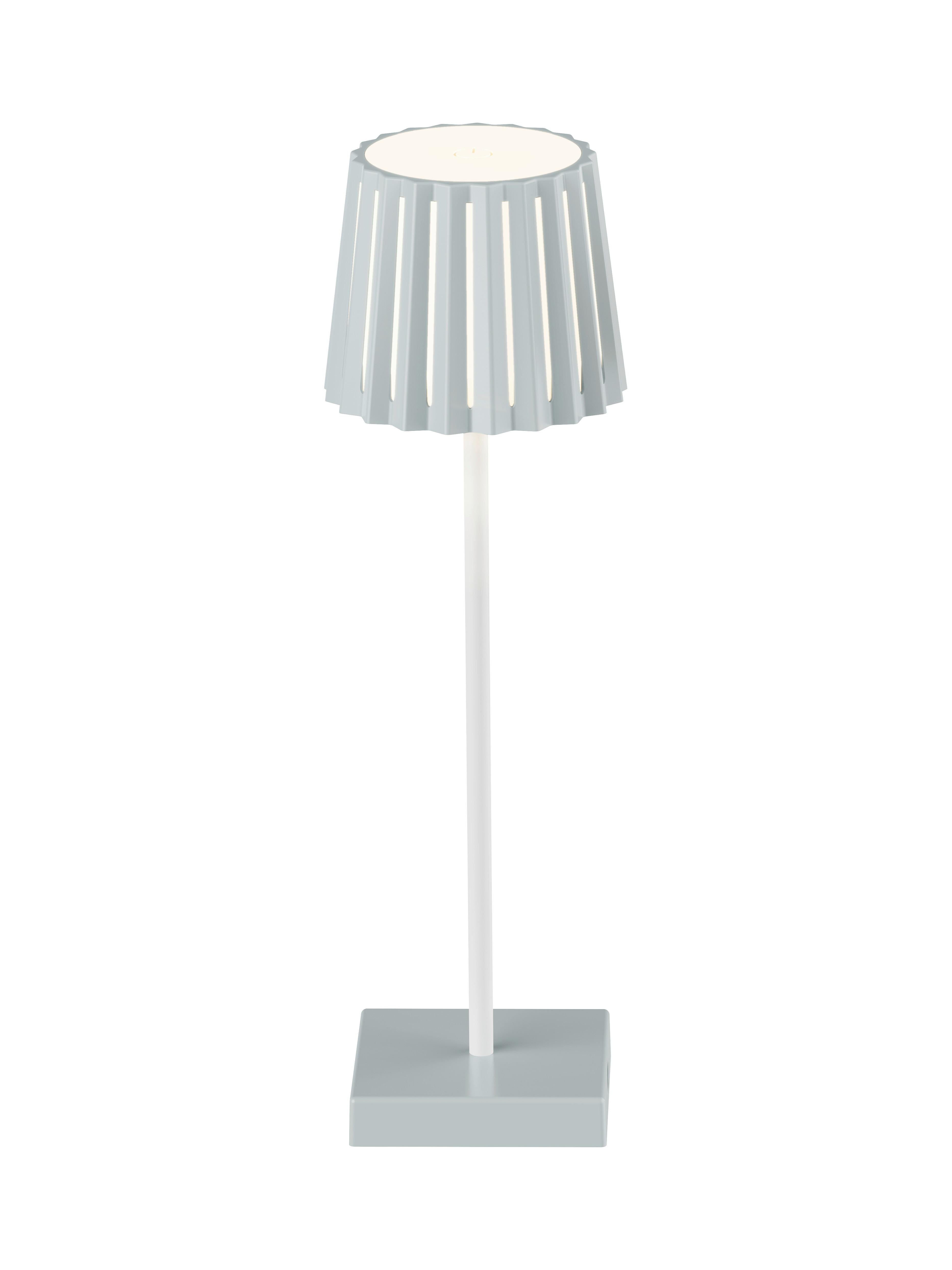 Außenleuchte Plisi Grau max. 2 Watt - Salbeigrün/Weiß, MODERN, Kunststoff/Metall (10/28cm) - Mömax