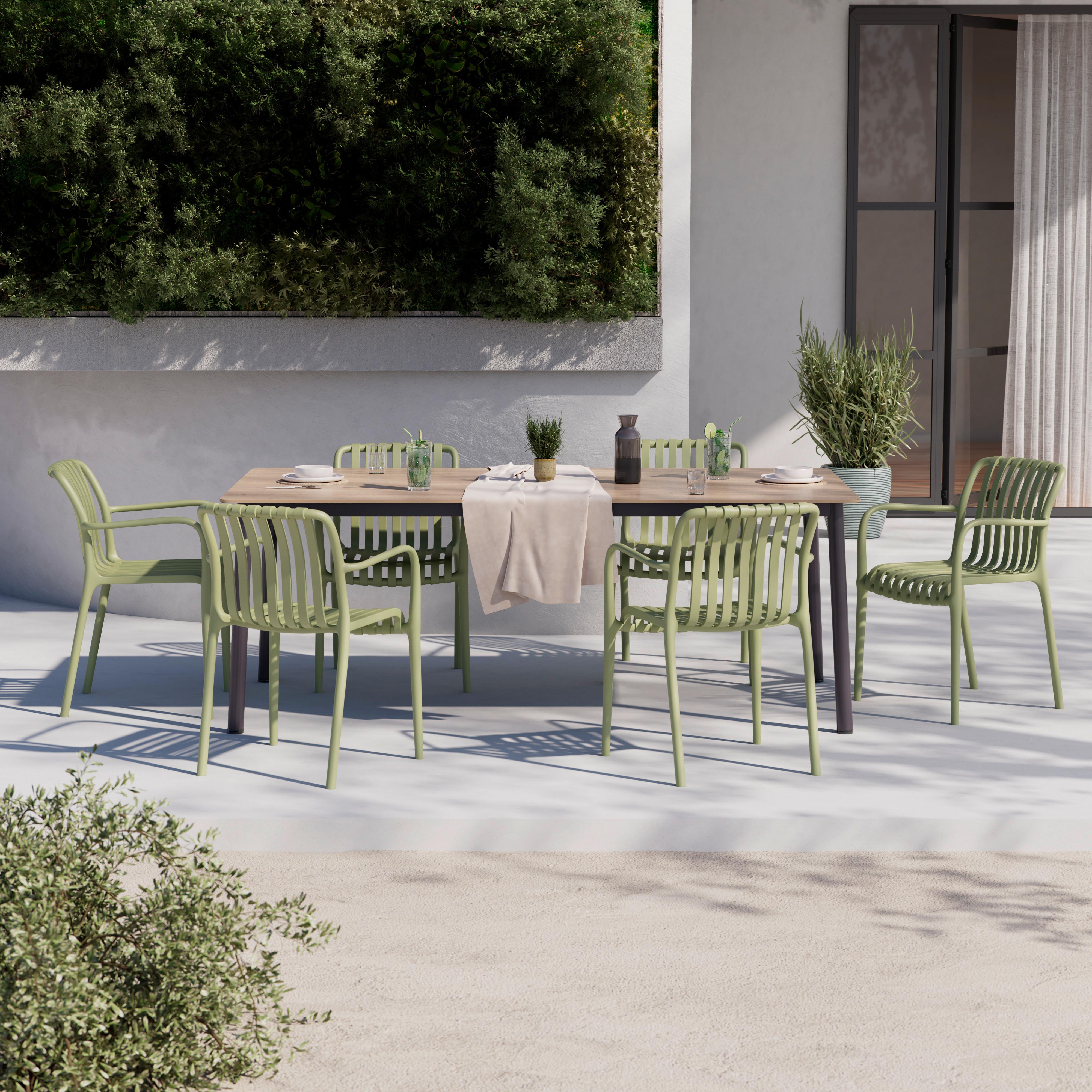 Gartenstuhl Klausi Grün matt - Schwarz/Grün, MODERN, Kunststoff (55/80/57cm) - Mömax