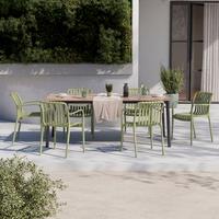 Gartenstuhl Klausi Grün matt - Schwarz/Grün, MODERN, Kunststoff (55/80/57cm) - Mömax