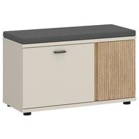 Bancă pentru hol MOSANO - cașmir/culoare lemn stejar, Trend, material pe bază de lemn (80/50,2/40cm) - Modern Living