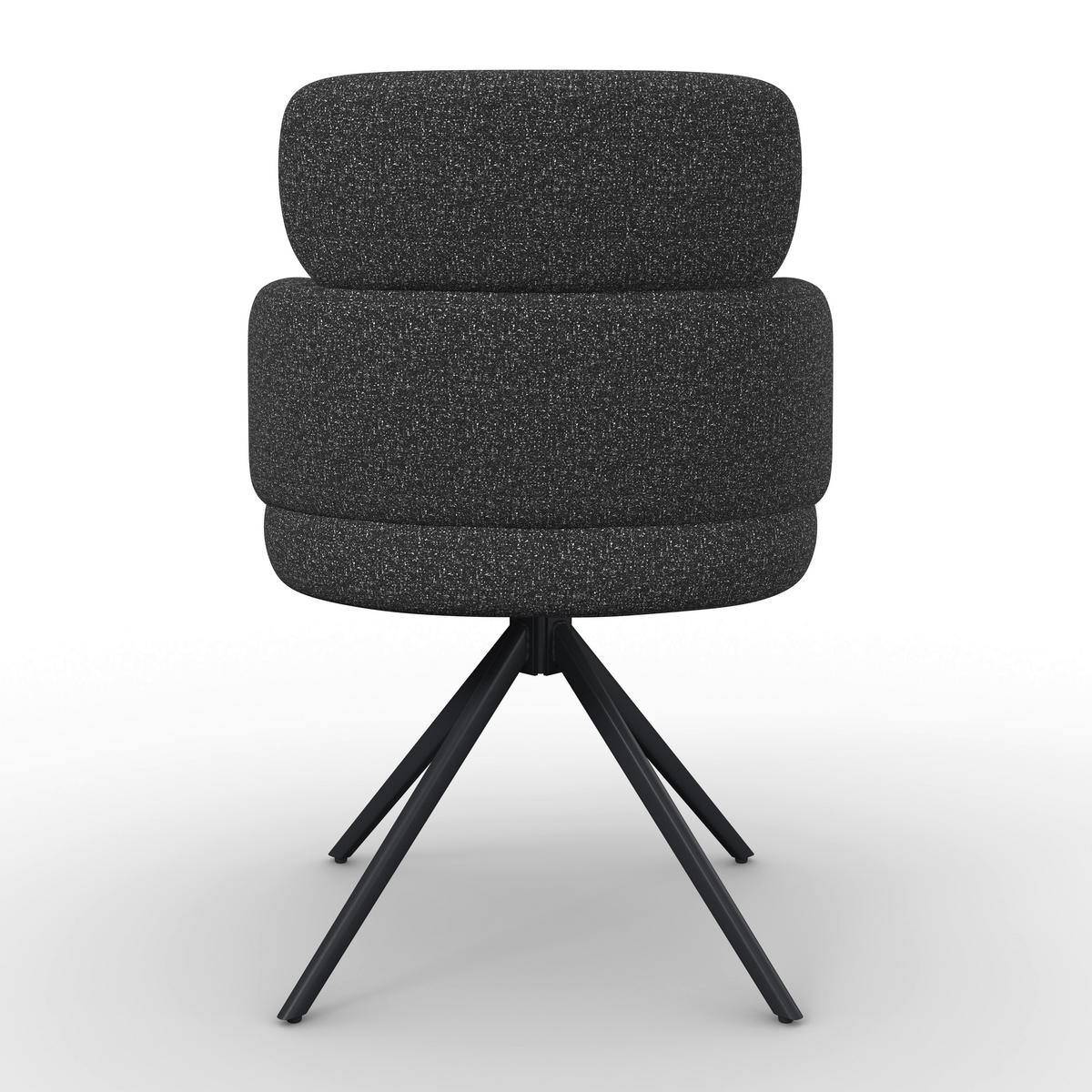 Karosszék Forgatható Karo - fekete, Modern, textil/fém (58/88/65cm) - Bessagi Home