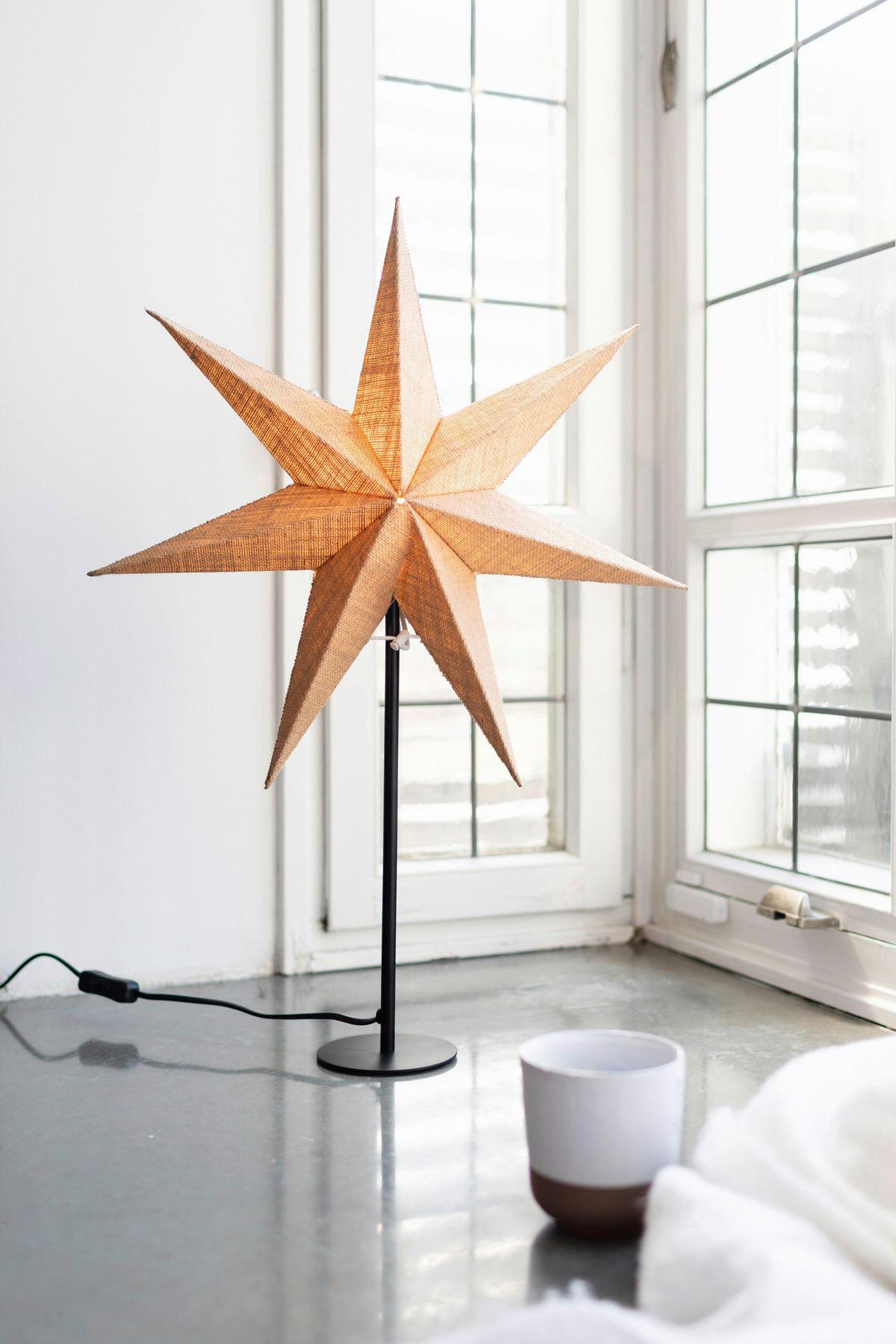 Dekostern Tara Beige max. 6 Watt - Beige, Basics, Textil (15/45/45cm) - Markslöjd