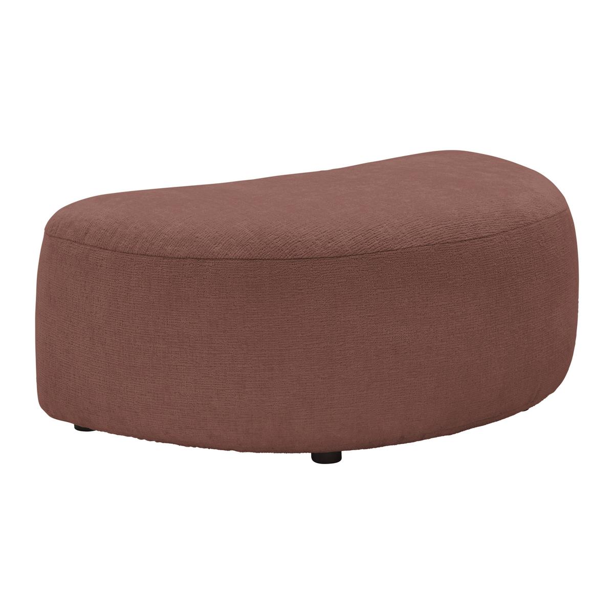 Hocker Leonas Rosa - Schwarz/Rosa, MODERN, Kunststoff/Textil (102/42/66cm) - Premium Living