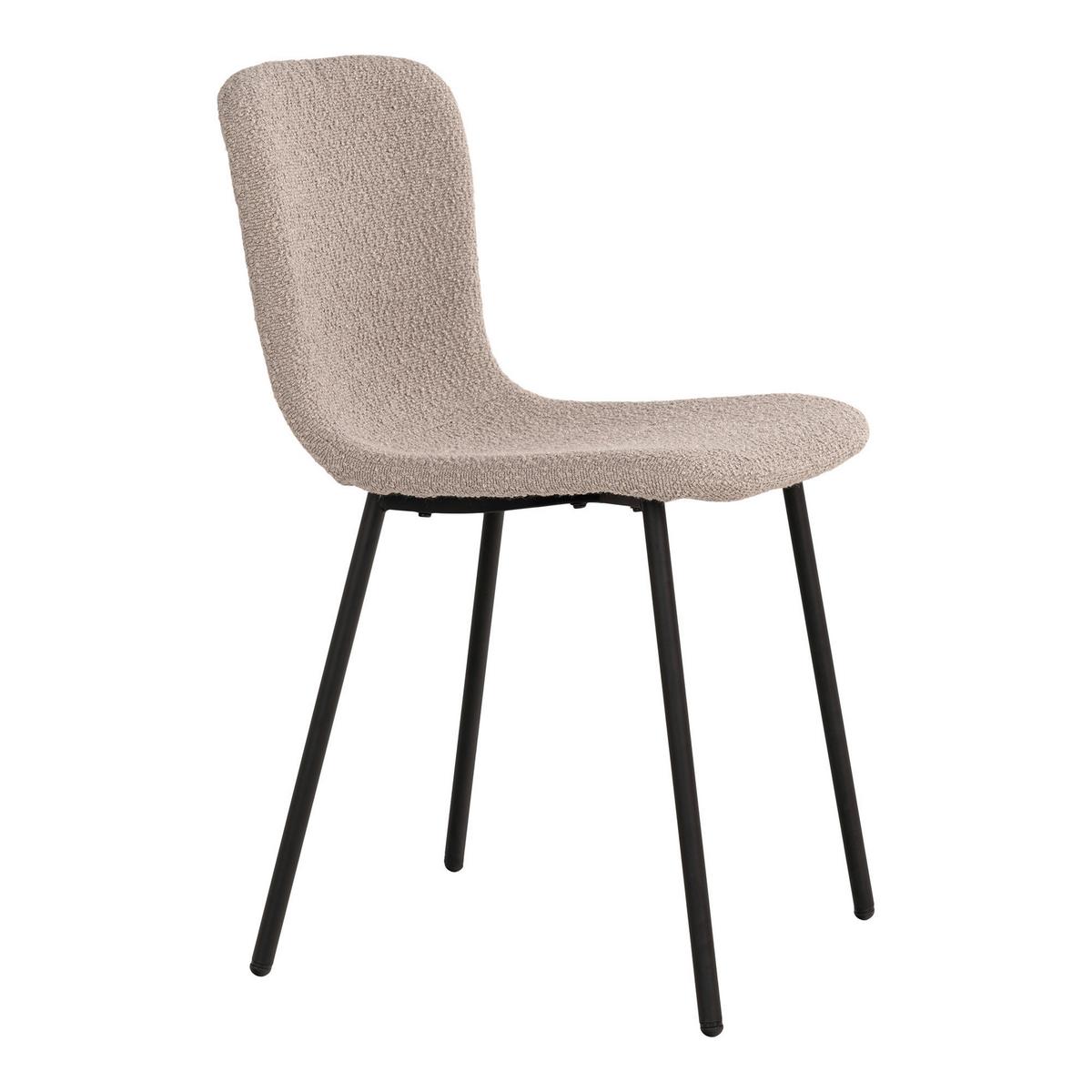 Stuhl-Set Halden 2er-Set Beige/Schwarz - Beige/Schwarz, MODERN, Textil/Metall (44/81/52cm) - MID.YOU